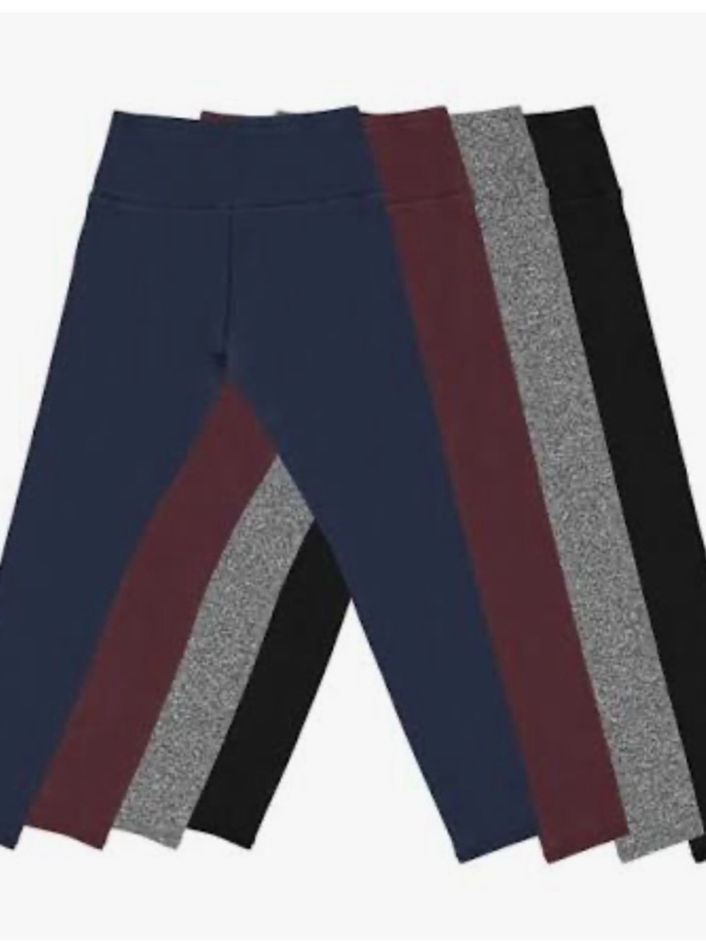 Women’s High-Waist Heather Grey Fleece Lined Leggings - Picture 3 of 3